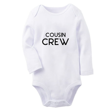 

Cousin Crew Funny Rompers Newborn Baby Unisex Bodysuits Infant Jumpsuits Toddler 0-12 Months Kids Long Sleeves Oufits (White 6-12 Months)