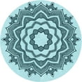 thumbnail image 1 of Ahgly Company Indoor Round Patterned Deep-Sea Green Area Rugs, 7' Round, 1 of 1