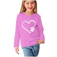 thumbnail image 2 of Piuwrlz Long Sleeve T-Shirt for Kids Girls Boys Cotton Shirts T Shirt Tops Pink Size 11 Years, 2 of 5