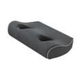thumbnail image 3 of Almohada con orificio para perforación de oreja, almohada lateral para dormir, cómoda, multiusos, portátil, transpirable con orificio para sofá o sala Gris oscuro, 3 of 8