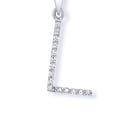 thumbnail image 2 of 9ct White Gold Jewelco London Diamond Initial Charm Pendant Letter L, 2 of 5