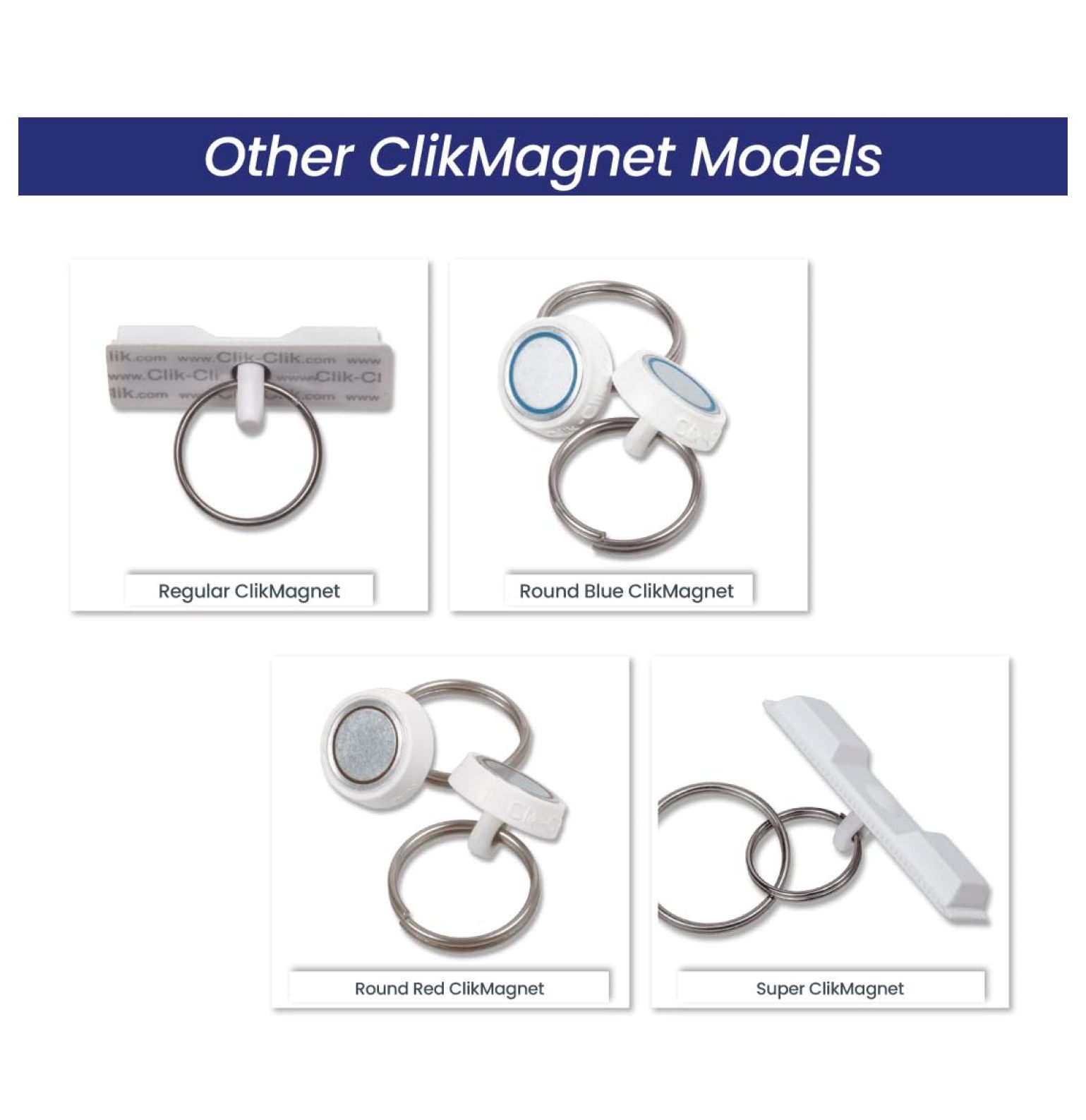 Regular ClikMagnet Ceiling - Strong Magnets to Hang Displays, Signs and More - Magnets with 5 lbs Pull - Pack of 20, Black