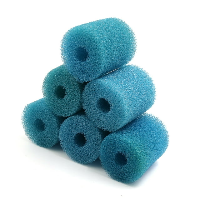 Unique Bargains 6pcs 2.6 Inch Dia Cylinder Pre-Filter Sponge Filter Media for Fish Tank