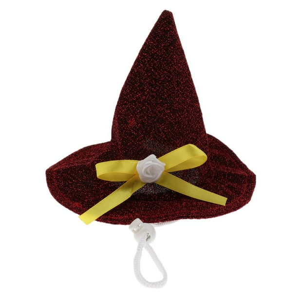 Sombreros de brujas de Halloween Gloria Accesorios de cosplay Vino rojo