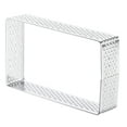 thumbnail image 4 of Inoxidable Acero Rectangular Pastel Anillos, 3.8 x 2.2 Perforado Pastel Mousse Anillo Bricolaje Pastelería Cocina Suministros Calor Resistente para Hornear, Plata, 4 of 5