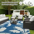 thumbnail image 6 of VUNATE Outdoor Rug Carpet 8'x10' Waterproof Reversible Patio Rug Portable Indoor Outdoor Rug Plastic Straw Rug for Beach RV Camping Garden Picnic Deck Backyard Tropical Porch Decor Blue, 6 of 8