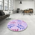 thumbnail image 4 of Ahgly Company Machine Washable Indoor Rectangle Transitional Heliotrope Purple Area Rugs, 8' x 10', 4 of 7