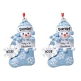 thumbnail image 3 of 2 adornos colgantes para de Navidad de muñeco de nieve, carteles colgantes/decoración acrílica de Navidad/espejo retrovisor para coche, colgante Azul Macarena Colgante colgante, 3 of 8