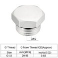 thumbnail image 3 of Unique Bargains G1/2 Male Thread Aluminum Hex Head Pipe Plug Cap Fitting Connector, Silver, 3 of 5