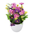 thumbnail image 4 of Decoración falsa para bodas, fiestas y hogar, planta de flores de bonsái de seda artificial de color morado, 4 of 8