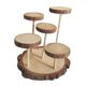 thumbnail image 3 of Expositor de madera con soporte de exhibición, vitrina, estante de exhibición multifunción de varios niveles 5 plataformas, 3 of 9