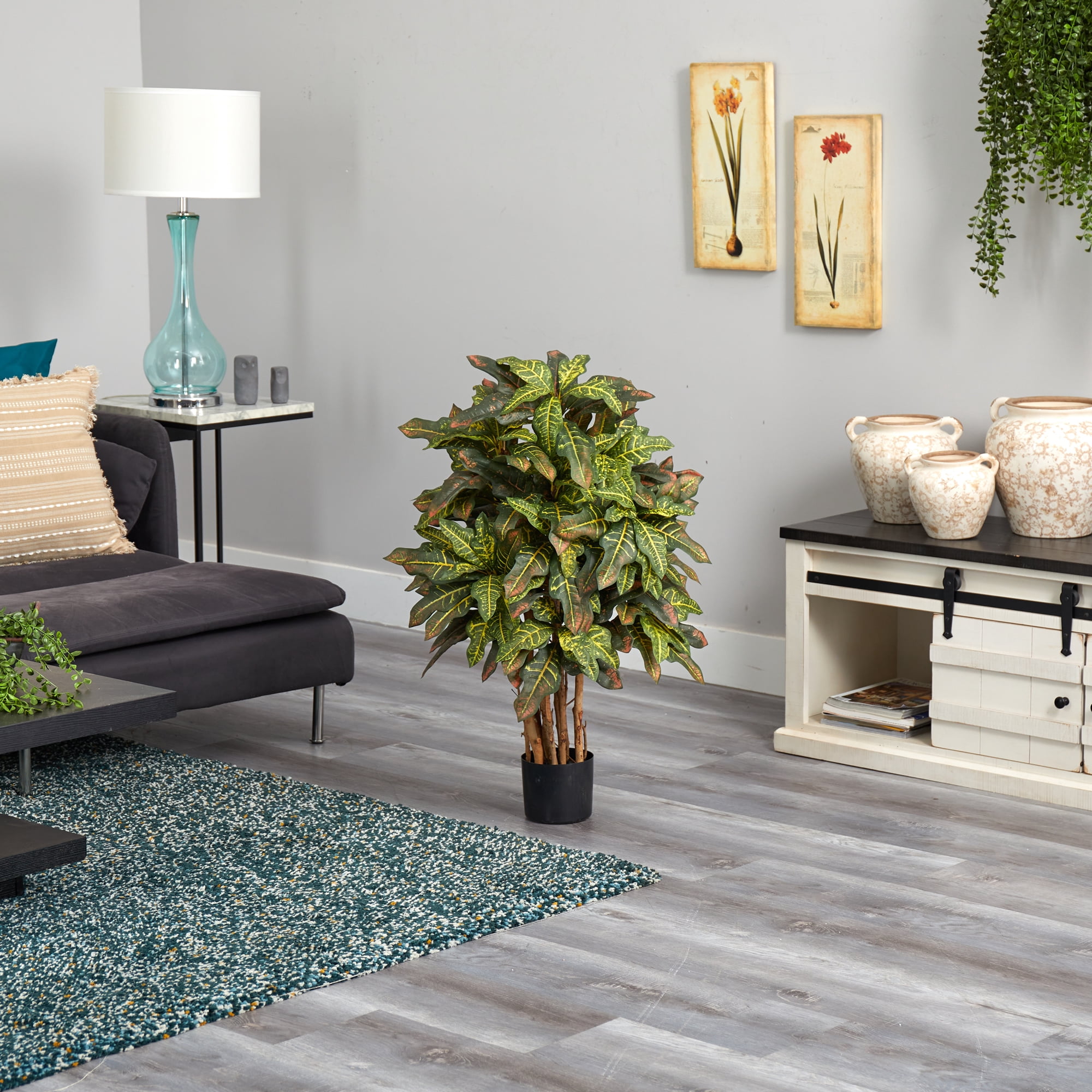 Nearly Natural 3' Croton Artificial Tree