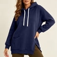 thumbnail image 2 of Yutgune Cute Hoodies Oversized Hoodie Women Side Split Pocket Long Sleeve Hooded Sweatshirt Women, 2 of 9