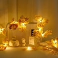 thumbnail image 3 of 10LED Simulation Yellow Maple Leaves Shape String Lights Copper Wire Light Home Outdoor Garden Decoration, 3 of 13