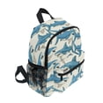 thumbnail image 2 of ALAZA Shark on Beige School Backpack Small Bookbag Mini Bags, 2 of 6