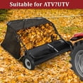 thumbnail image 4 of Eastvita 48-Inch Tow-Behind Lawn Sweeper - Large Capacity Heavy Duty Leaf/Grass Collector with Adjustable Sweeping Height/Dumping Rope, 4 of 4