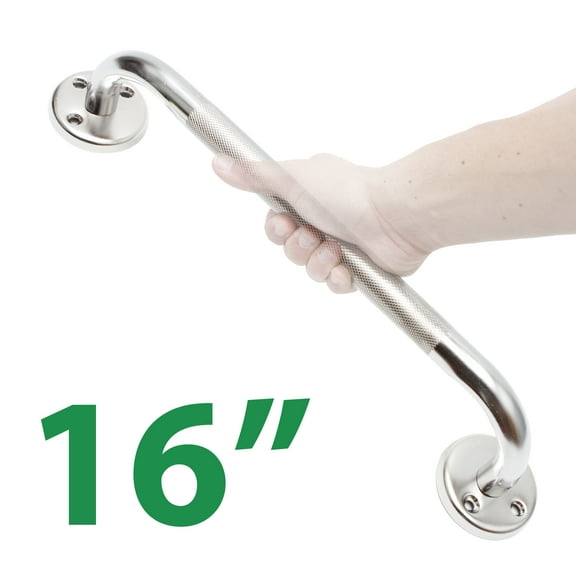 PCP Chrome Plated Grab Bar, Made in USA, Chrome, 16 inches