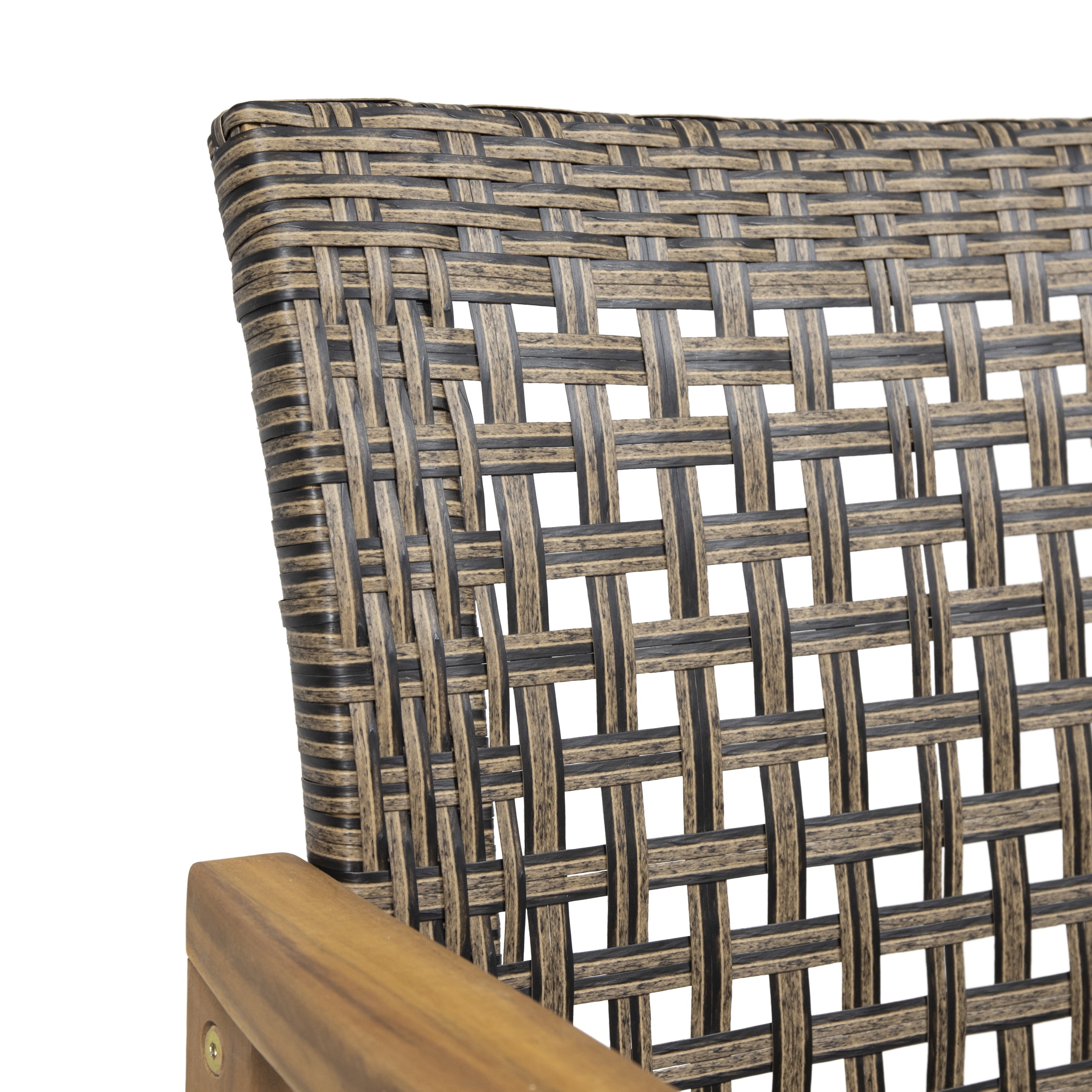 Albert Outdoor 2 Seater Acacia Wood Dining Set, Teak Finish, Mixed Mocha