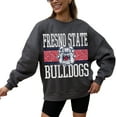 thumbnail image 2 of Women's Gameday Couture Charcoal Fresno State Bulldogs Premium Fleece Pullover Sweatshirt, 2 of 4