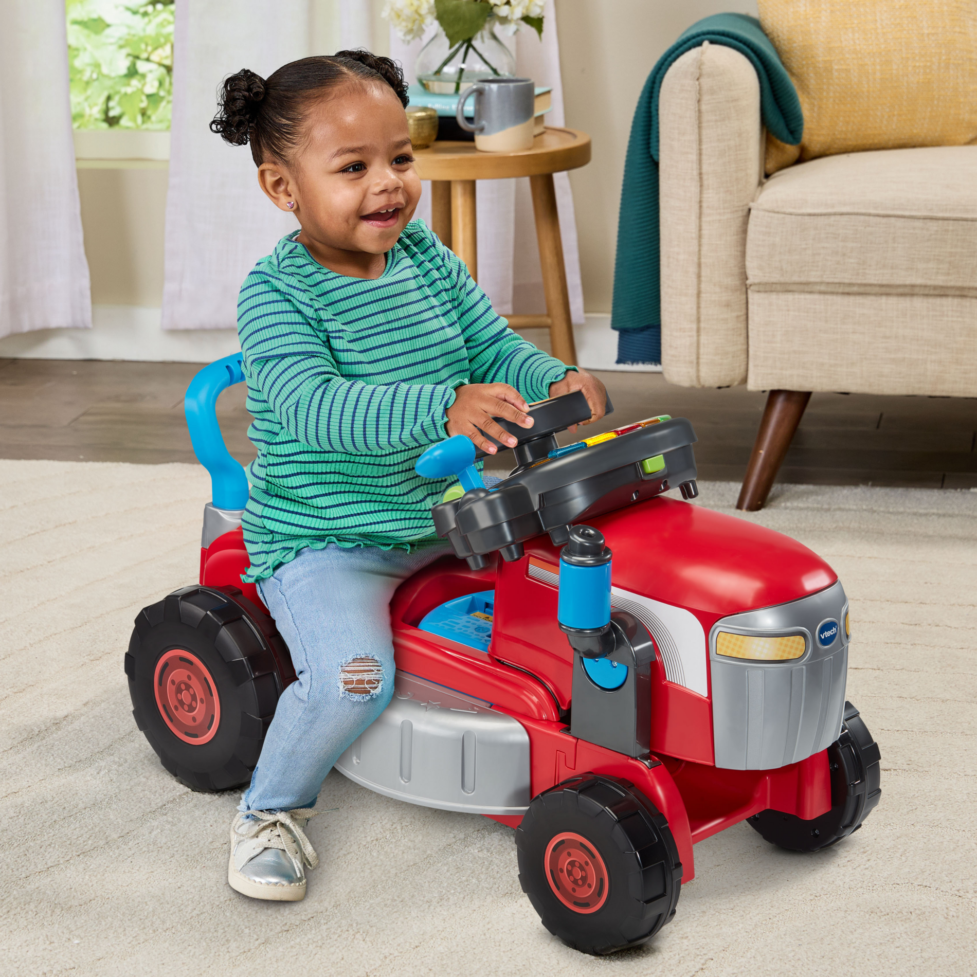 VTech® Get Growing Tractor & Mower Ride-On - Easy Transformation - English Version, 12-36 Months
