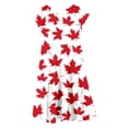 thumbnail image 5 of XEGLSBU Robe Fleurie pour Filles de la Fête du Canada, Mignonne, Imprimé de Feuilles d'Érable Rouges et Blanches, à Étages, Coupe Trapèze, avec Manches Volantées et Poches, Robe de Fête Confortable pour les Fêtes Canadiennes Cele, 5 of 5