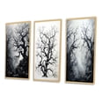 thumbnail image 3 of Designart "Grey Tree Eternal Forms II" Landscape Trees Framed Wall Art Set Of 3 - Grey Trees Frame Canvas Set For Living Room Decor, 3 of 7