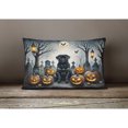 thumbnail image 3 of Carolines Treasures DAC2066PW1216 16 x 12 in. Unisex Black Pug Spooky Halloween Fabric Decorative Pillow, 3 of 4