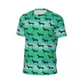 thumbnail image 5 of T Shirt For Men Sports T-Shirt For Male Dachshund T-Shirts Harajuku Green and Gold Dog Summer Tee Sh, 5 of 7