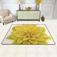 thumbnail image 2 of SKYSONIC Yellow Flower Area Rug Pad48"x63", 100% Light Weight Polyester Fabric for Living Bedroom, 2 of 6