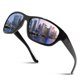thumbnail image 3 of Gafas de sol para hombre, gafas deportivas polarizadas, protección con conducción, ciclismo, pesca, correr, para golf, hombres y mujeres (negro mate) JM  MX-0135393FYD, 3 of 3