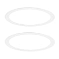 thumbnail image 1 of Uxcell Paquete de 2 Anillos Goof para Luces Empotradas de 3", 3" ID 3.5" OD Anillo de Recorte de Acero Duradero Montaje Flush Blanco, 1 of 6