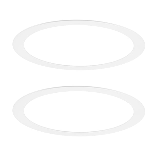 Uxcell Paquete de 2 Anillos Goof para Luces Empotradas de 3", 3" ID 3.5" OD Anillo de Recorte de Acero Duradero Montaje Flush Blanco