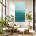 thumbnail image 6 of Canvas Wall Art, Turquoise Ombre Framed Canvas Prints for Hallway Bedroom, Modern Abstract Art Ocean Oil Painting Oversized Gallery Wrapped Wall Decor for Home Office, Gifts, 24"x48" Ship Next Day, 6 of 9