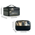 thumbnail image 4 of Juego de bolsas de maquillaje de gran capacidad | Organizador de cosméticos de viaje con asa | Almacenamiento portátil multipartición para mujeres y hombres | PVC impermeable acolchado | Paquete de, 4 of 8