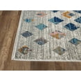 thumbnail image 5 of Abani Porto Collection Modern 5'3" x 7'6" Orange and Blue Block Southwest Area Rug, 5 of 5