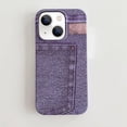 thumbnail image 4 of Compatible with iPhone 15 Plus Luminous Case Glow in The Dark Noctiluncent Fluorescent Case for Women Girly Slim Hard PC Soft Denim Texture Anti Slip Shockproof Light up Phone Cover, Purple, 4 of 14