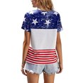 thumbnail image 4 of Pompotops Femmes Mode Indépendance Jour Imprimer Femmes Col Rond en Vrac T-shirt Tops, 4 of 9