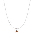 thumbnail image 3 of 0.90 Ct Three-Stone Round Prong-Set Orange Moissanite Pendant in 10K Gold for Women with 18" Silver Cable Chain, 3 of 6