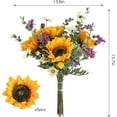 thumbnail image 2 of Artificial Sunflowers Fake Cemetery Flowers for Grave Bouquet with Sunflowers for Bridal Bouquets Wedding Centerpieces Decor Party Table Gravesites Fall Floral Arrangements Home Decoration, 2 of 5
