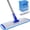Blue, variant on Conliwell 18"Microfiber Mop with Stainless Steel Handle-4 Reusable Mop Pads