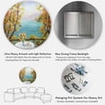 thumbnail image 5 of Designart 'The Blue Ocean View From Terrace' Nautical & Coastal Circle Metal Wall Art 29x29 - Disc of 29, 5 of 5