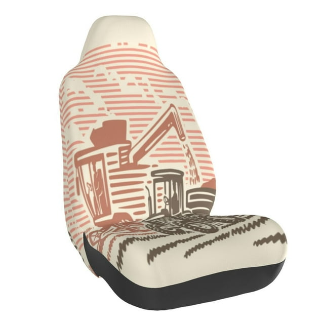 Wukai Combine harvester working with tractor Full Set Car Seat Covers with Soft Padding Universal Auto Front Seats Protector and Cushion Mat