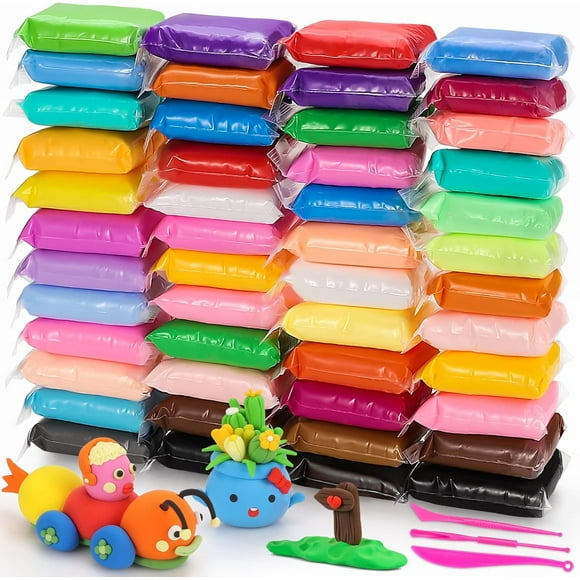 Fuebueo Modeling Clay for Kids 24 Colors Safe & Non-Toxic, Colorful DIY Clay for Kids Great Gift for Boys & Girls