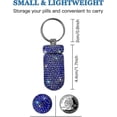 thumbnail image 3 of Portable Pill Case Pill Box Container Keyring Pill Holder With Keychain Bling Pill Box Medicine Dispenser Bottle Storage Compatible Outdoor Camping Tr_High-quality, 3 of 5