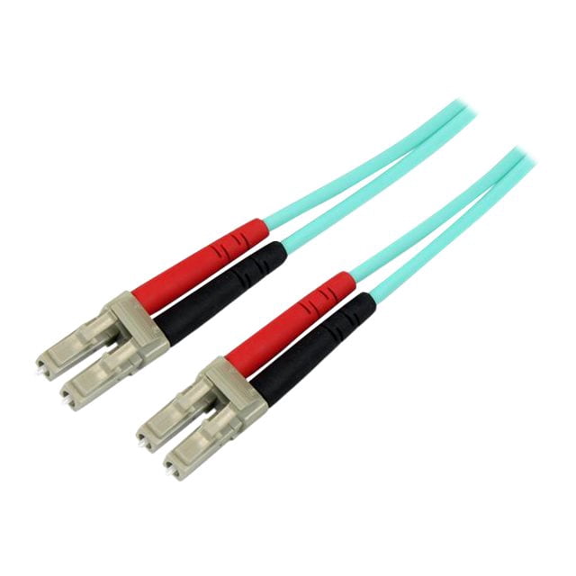 StarTech.com Aqua OM4 Duplex Fibre Multimode - 3m/9 Pieds - 100 Gb - 50/125 - OM4 Fibre - Câble de Patch LC vers LC (450FBLCLC3) - Câble Réseau - LC multi-mode (m) vers LC multi-mode (m) - 3 m - Fibre Optique - Duplex - 50 / 125 Microns - OM4 - Aqua