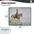 thumbnail image 4 of Stupell Industries Southwestern Mounted Cowboy on Sagebrush Ridge Black Framed Giclee Art, 30 x 24, by Arlington Prints, 4 of 8