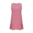 thumbnail image 5 of Womens Summer Dresses Crew Neck Sleeveless Sundresses Casual Loose Fit A-Line Mini Dress Beach Vacation Clothes, S-2X, 5 of 6