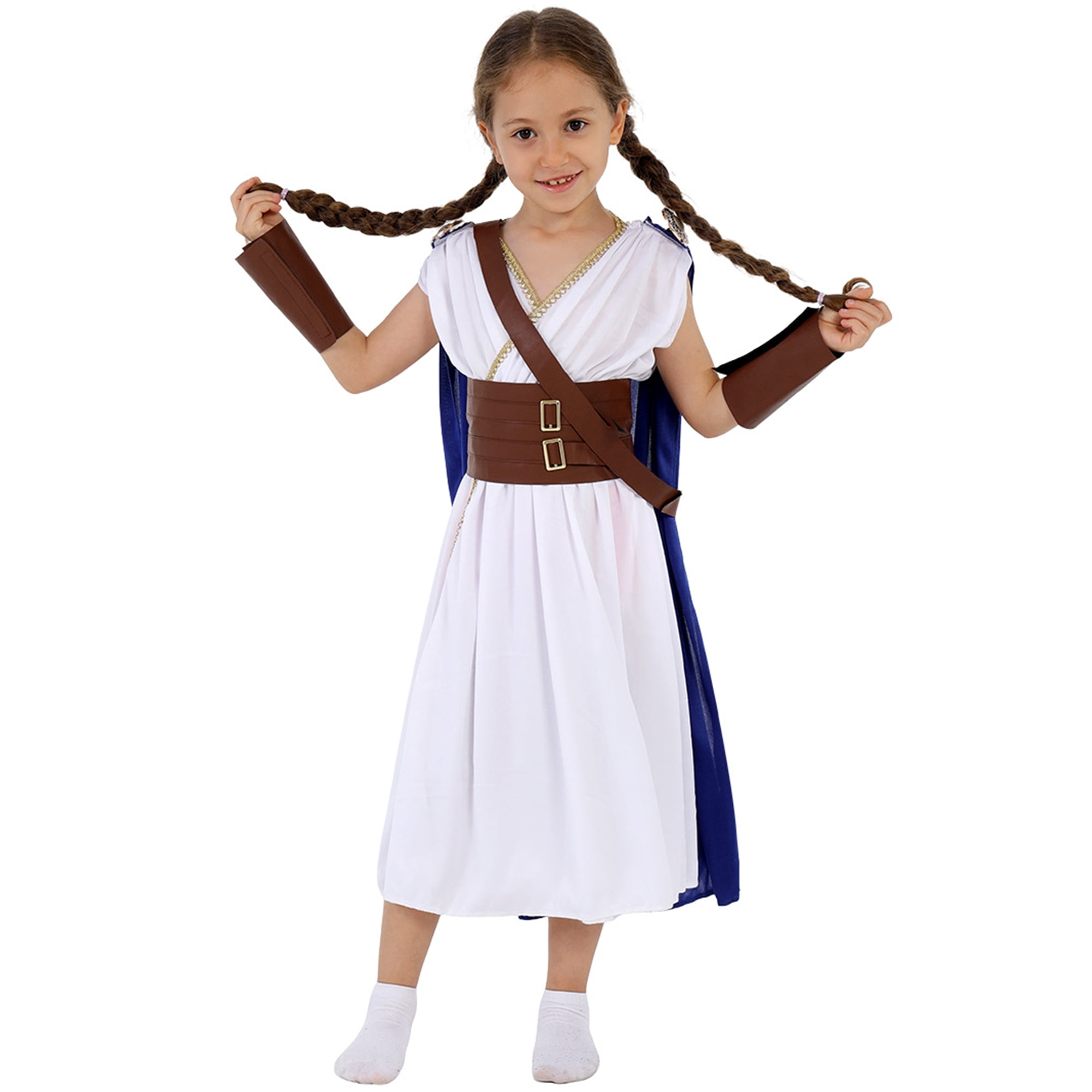 SUNSIOM Kids Girls Halloween Costume Greek Moon Goddess Dress and