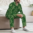 thumbnail image 7 of Yiaed Christmas (2) Print Men’s Pajamas Set - Long Sleeve Button Down Sleep Shirt and Pajama Bottoms Sleepwear Set Mens Pjs Sets Men's Pajama Bottoms-Medium, 7 of 7