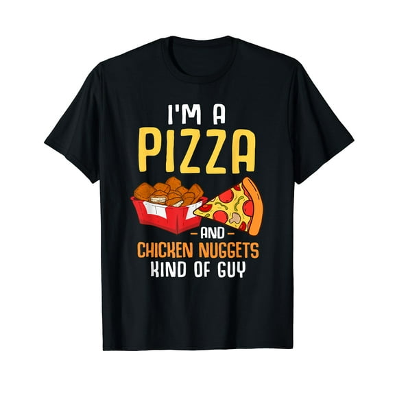 Fast Food Pizza Lover Foodie Men Boys Funny Chicken Nuggets T-Shirt
